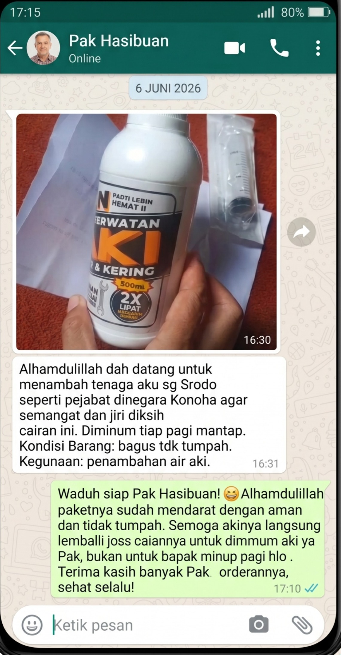 Testimoni WhatsApp 1